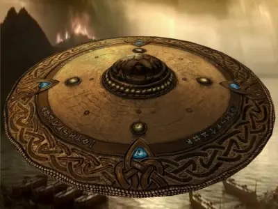 indian shield Low-poly 3D model