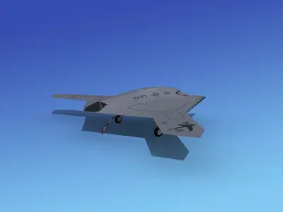 X-47B UCAS 1 Low-poly 3D model