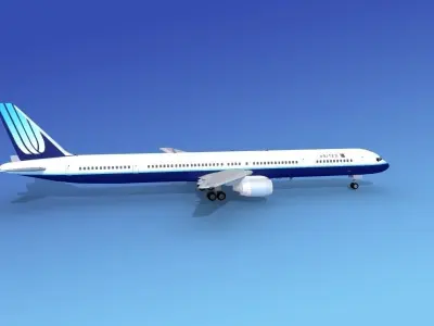 Boeing 757-300 United 1 3D model