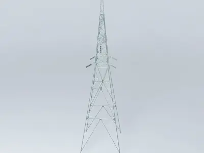 Transmission line tower 2325 Chiekurkalns Riga Latvia Free 3D model