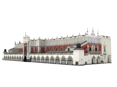 Krakow Sukiennice Hall Low Poly 3d Model Low-poly 3D model