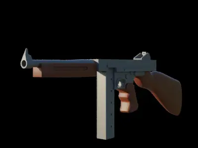submachinegun thomson Free 3D model