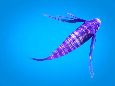 Cartoon Fish Rigged Animated Low-poly 3D model