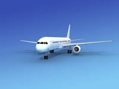 Boeing 757-200 Unmarked 4 3D model