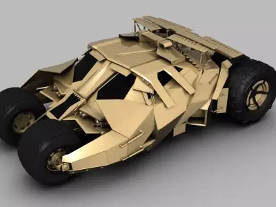 BAT MAN Tumbler CAR Low-poly 3D model