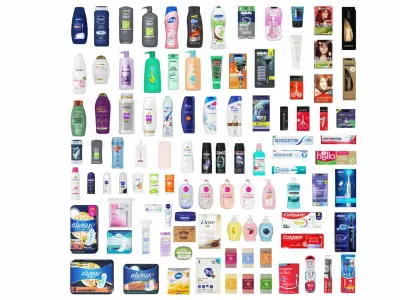Personel Care Products 100 in 1 3D model