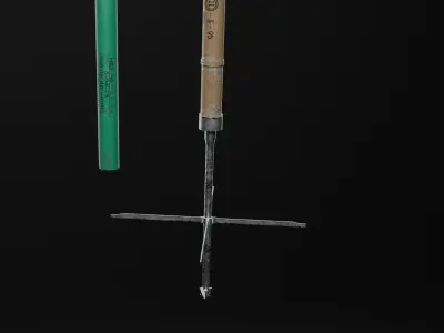 3 RPG-7 Rocket variants  Low-poly 3D model