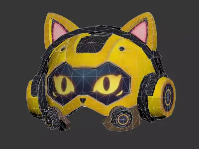 Roblox Hat Sci-fi Cat Ears 3D Model Low-poly 3D model