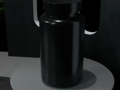Protein Nutrition Plastic Jar Free low-poly 3D model