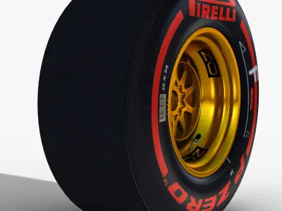 E23 Supersoft front tyre Low-poly 3D model
