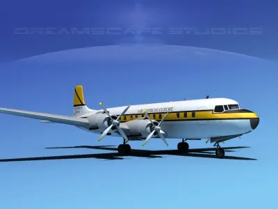 Douglas DC-7C Air Europe 3D model