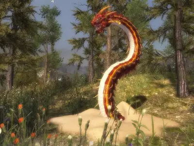 3Dfoin - Dragon Worm Low-poly 3D model