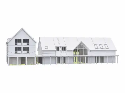 Neighborhood Houses P37 Low-poly 3D model