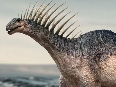 Amargasaurus 3D Rigged model Low-poly 3D model