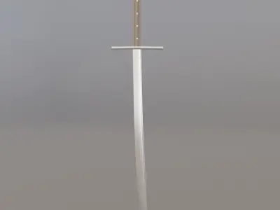 Kriegsmesser samurai sword Free low-poly 3D model