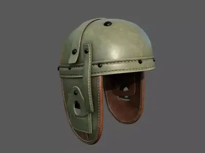 Helmet combat military Scifi 3d model  Low-poly 3D model