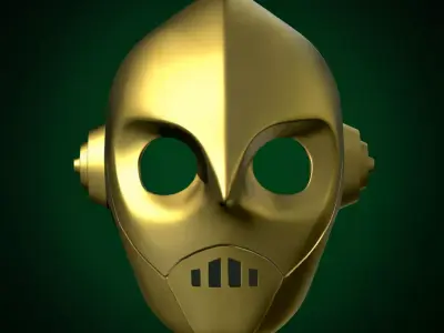 Power Rangers Zeo Cog Mask Stl 3D Print file 3D print model