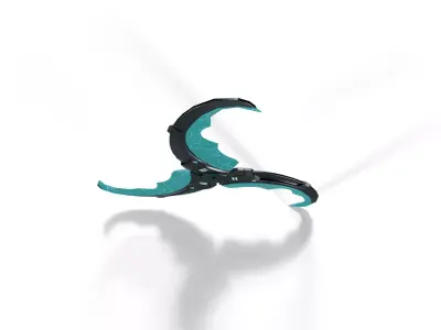 Futuristic Shuriken - Ninja Blade Weapon Low-poly 3D model