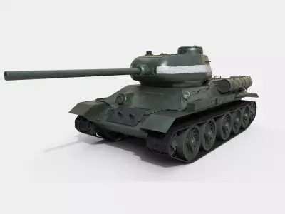 T34-85 Russian Tank WW2 3D model