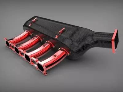 Carbon intake manifold 3D model