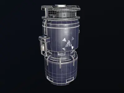 3D Sci-fi Grenade Low-poly 3D model