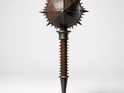 Rusty Medieval Mace 3D model
