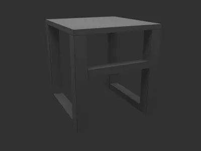 Small Table 5 Low-poly 3D model