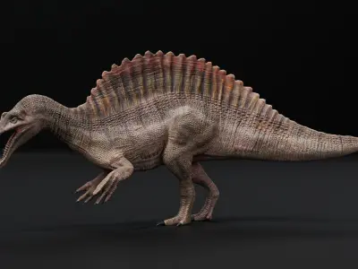 Monster Spinosaurus Dinosaur Low-poly 3D model