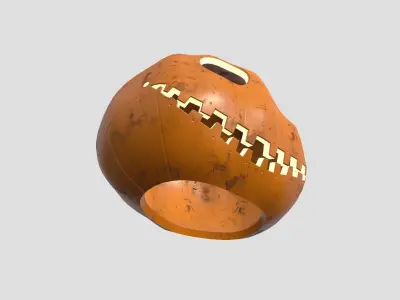 Pumpkin Head 05 SciFi - Jack O Mask - Character Design Low-poly 3D model
