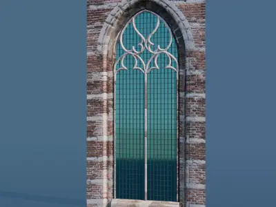 Gothic Window - Second Type 3D model