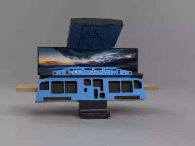 Homeamde a320 desktop cockpit  3D model