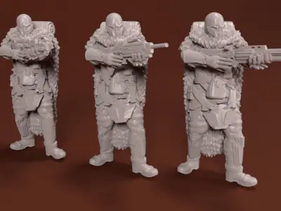 28mm PMC Winter Scout Party 3D print model