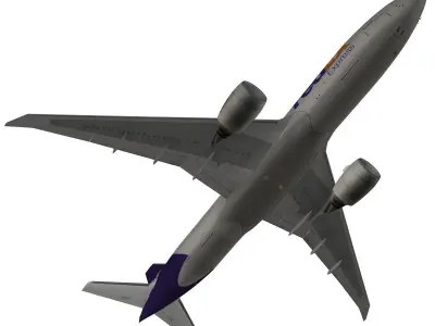 Boeing 777-200F FedEx 3D model