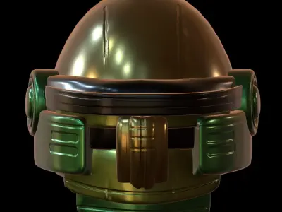 Gas mask helmet 3d model scifi Low-poly  Low-poly 3D model 552