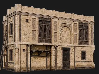 21-24 - Arabic House 4K Low-poly 3D model