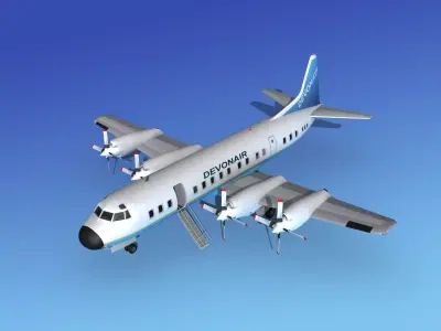 Lockheed L-188 Electra II HP Devonair 3D model