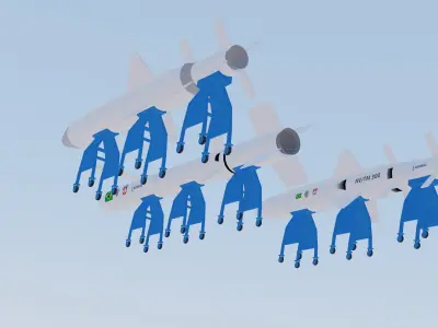 Rocket Missile Avibras Astros II MLRS 3D model