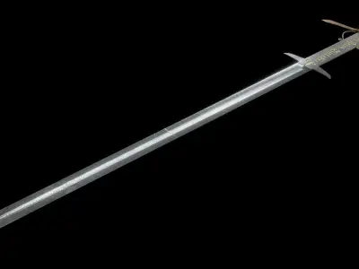 Zweihander Sword Low-poly 3D model
