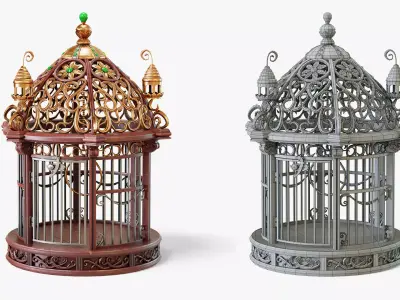 Birdcage Fantasy Low-poly 3D model