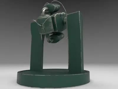 Turret Sci-Fi Low-poly 3D model