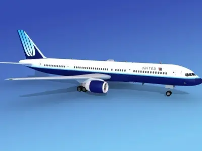Boeing 757-200 United 1 3D model