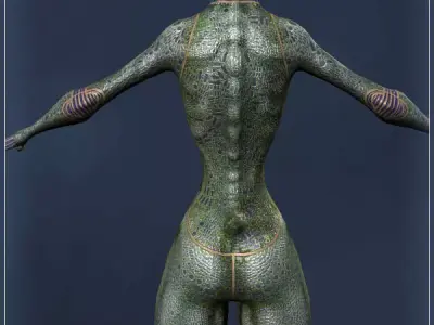 Alien Soldier Low-poly 3D model