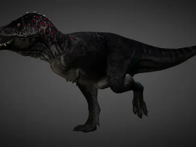 T rex animated 3d model Low-poly 3D model