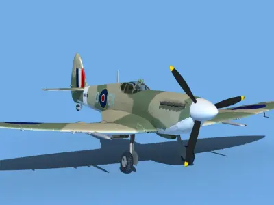 Supermarine Spitfire Mk VIIIb V05 3D model