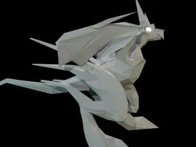 Bird Dragon MEDIUM Low-poly 3D model