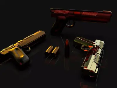 Semi Automictic Pistol 3D model