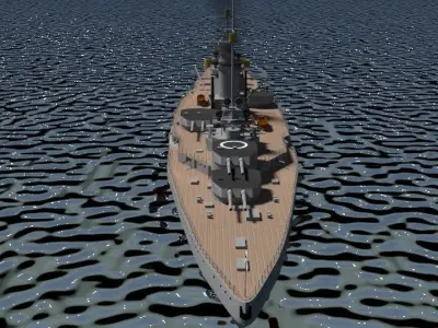 Battlecruiser SMS Moltke 3D model