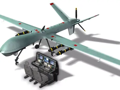 Reaper  Drone Low-poly 3D model