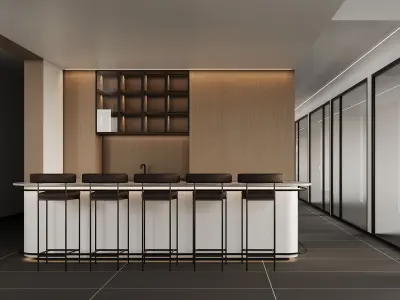  Office reception lobby interior scene 11 3D model