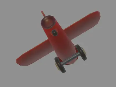 airplane for game Low-poly 3D model